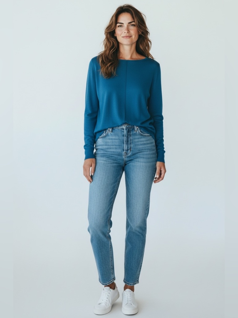 Soft Surroundings Cashmere Blend Tunic Sweater Blue Size Medium